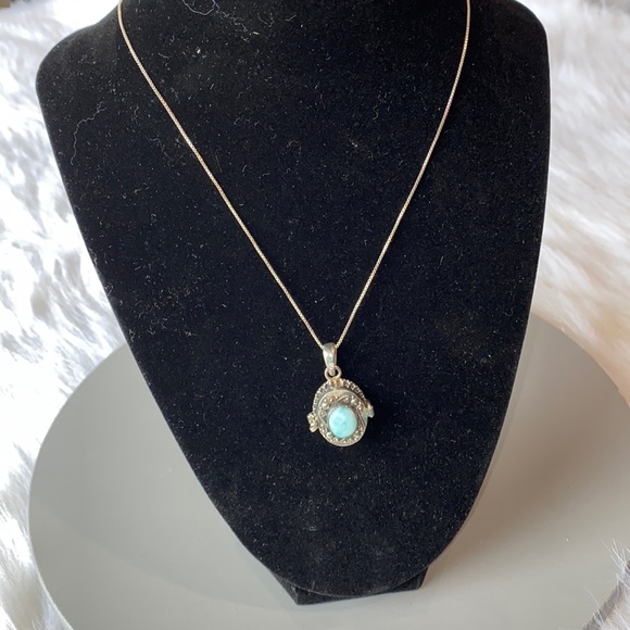 Larimar Poison Locket - Picture 1 of 7